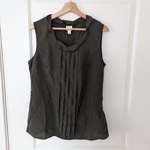 LOFT Olive green sleeveless top